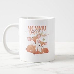 Doe Deer and Fawn Mommy Lieben Jumbo-Tasse