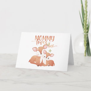 Doe Deer and Fawn Mommy Lieben Karte