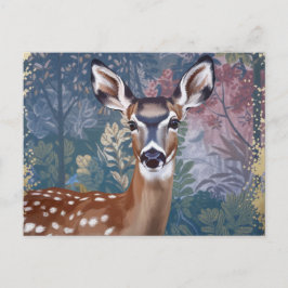 Doe Deer Painting Postcard Postkarte