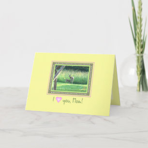 Doe & Fawn "Ich (Herz) du, Mama!" Valentinstag Karte