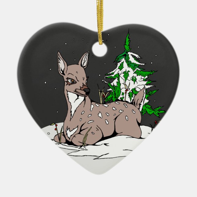 Doe - keramikornament (Vorne)