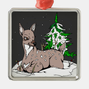 Doe - silbernes ornament