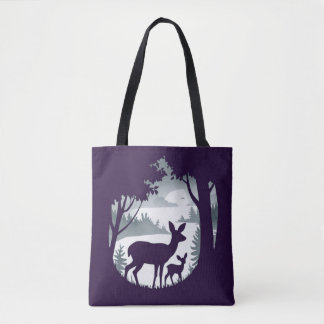 Doer Deer and Fawn Shopping Errand Tote Bag
