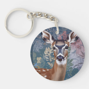 Doer Deer Circle Acrylic Schlüsselanhänger
