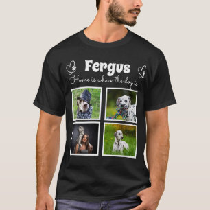 Dog 4-Foto-Collage Familie Foto Speicher T-Shirt