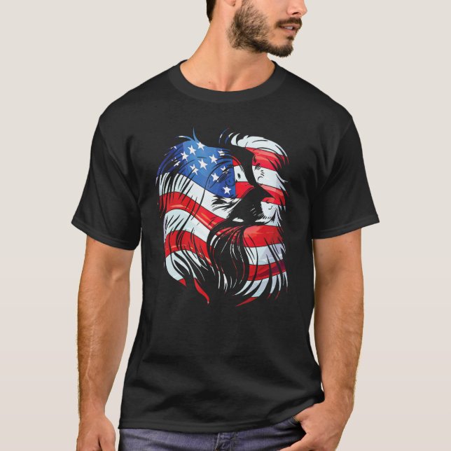 dog 4th Of July American Flag Patriotic dog usa 1 T-Shirt (Vorderseite)