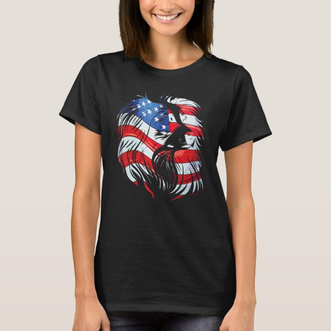 dog 4th Of July American Flag Patriotic dog usa 1 T-Shirt (Vorderseite)