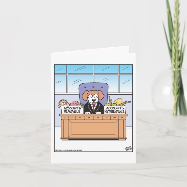 Dog Accounting Inbox und Outbox-Spielzeug Karte (Vorderseite)