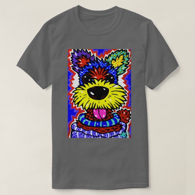 Dog Airedale Sealyham Wheaton Terrier Lakeland Iri T-Shirt (Design vorne)