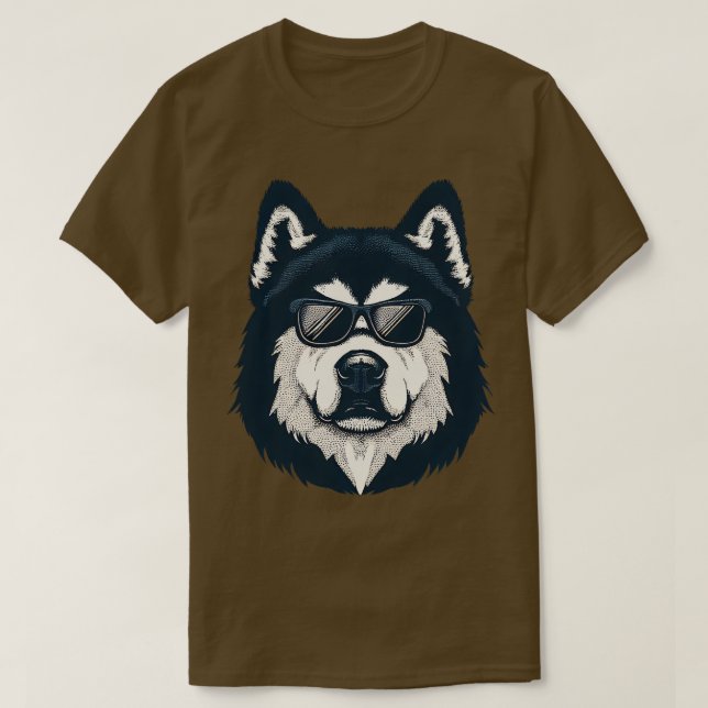 Dog Alaska Malamute cool T-Shirt (Design vorne)