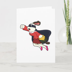 Dog als Generalsekretär Superhero Karte