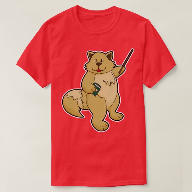 Dog als Lehrer mit Buchzeiger T-Shirt (Design vorne)