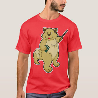 Dog als Lehrer mit Buchzeiger T-Shirt