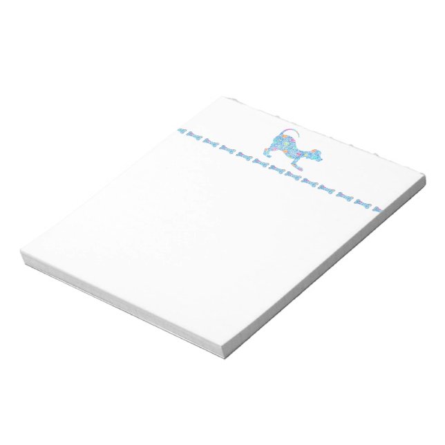 Dog and Bone Notepad Notizblock (Rotiert)
