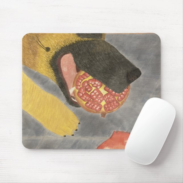 Dog and pomegranate mouse pad mousepad (Mit Mouse)