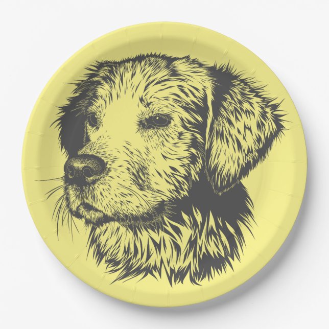Dog anpassen pappteller (Vorderseite)