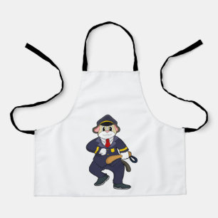 Dog as Police officer with Police uniform Schürze