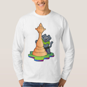 Dog at Chess with Chess piece Queen T-Shirt