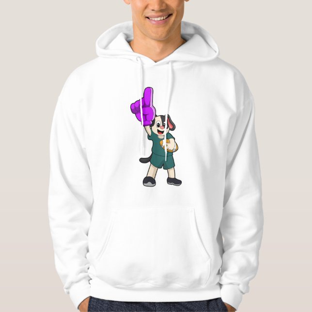 Dog at Football Sports Hoodie (Vorderseite)