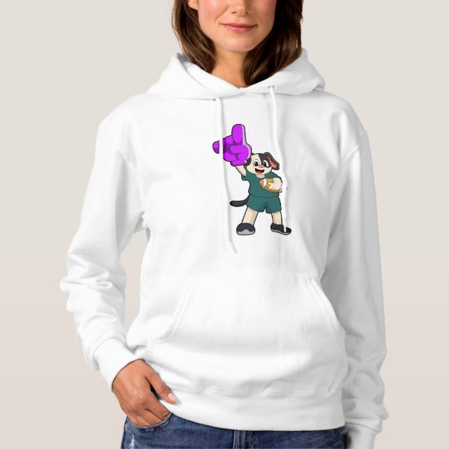 Dog at Football Sports Hoodie (Vorderseite)