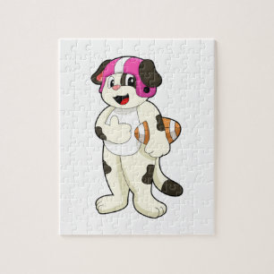 Dog at Football Sports Puzzle