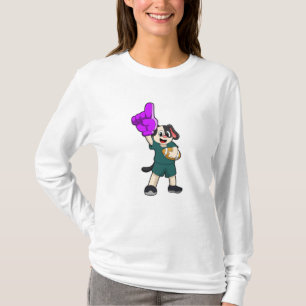 Dog at Football Sports T-Shirt