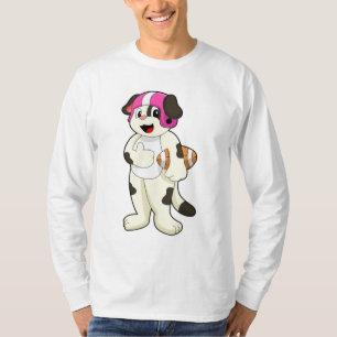 Dog at Football Sports T-Shirt