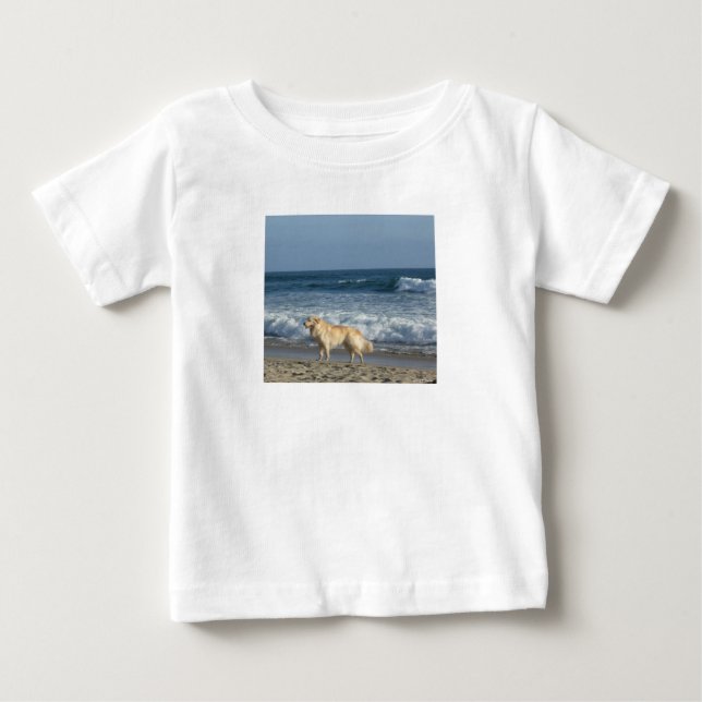 Dog At The Beach Baby T-shirt (Vorderseite)