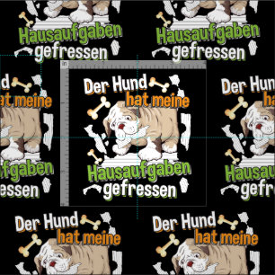 Dog Ate My Hausaufgaben - Deutsches Zitat lernen Stoff