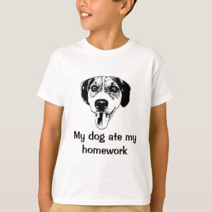 Dog ate my homework kids' t-shirt