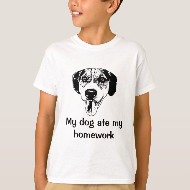 Dog ate my homework kids' t-shirt (Vorderseite)