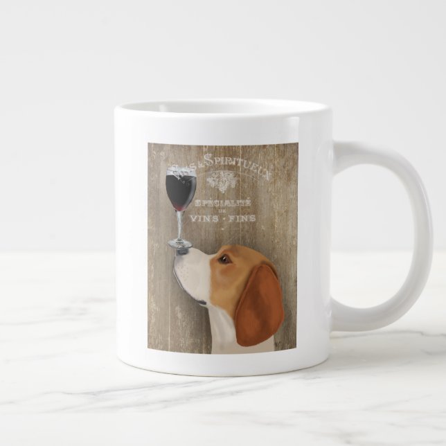 Dog Au Vin Beagle Jumbo-Tasse (Rechts)