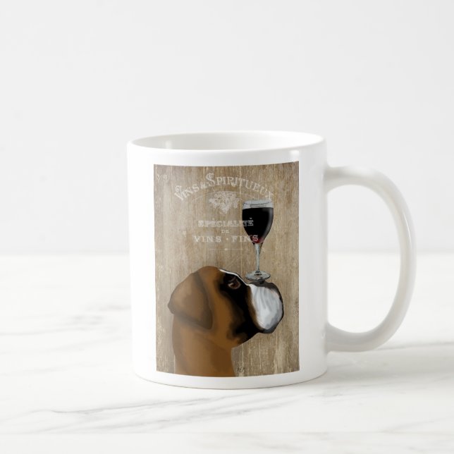Dog Au Vin Boxer Kaffeetasse (Rechts)