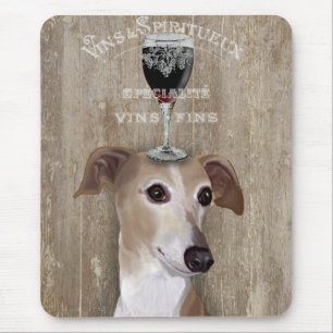 Dog Au Vin Greyhound Mousepad