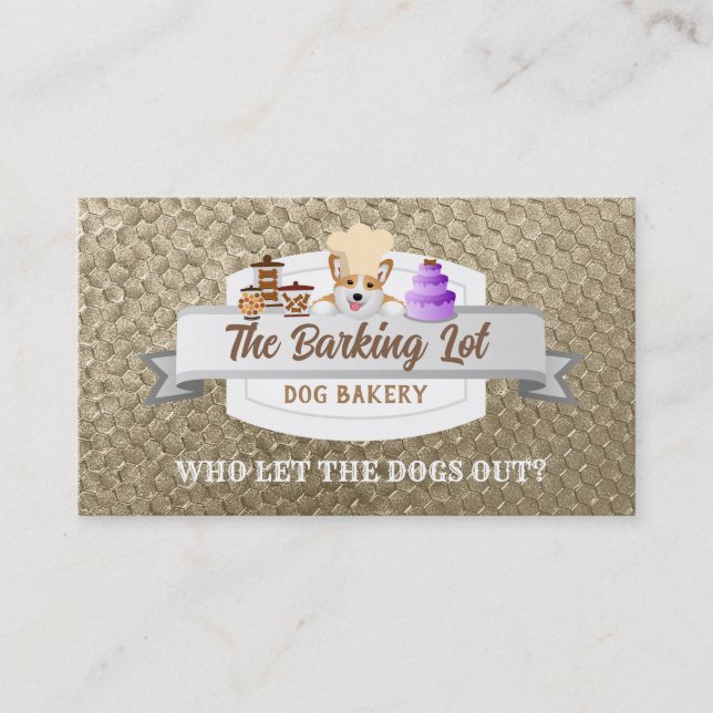 Dog Bakery Slogans Business Cards Visitenkarte (Vorderseite)