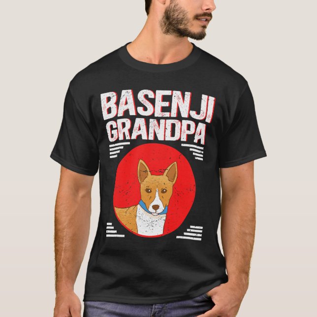 Dog Basenji Mens Basenji Grandpa Dog Eigentümer Ba T-Shirt (Vorderseite)
