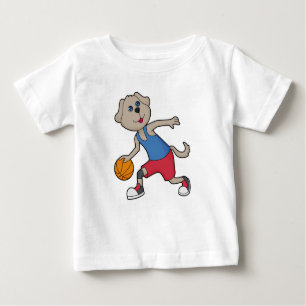 Dog Basketball-Spieler Basketball Baby T-shirt