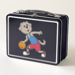 Dog Basketball-Spieler Basketball Metall Brotdose