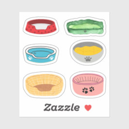 Dog Bed Stickers Aufkleber