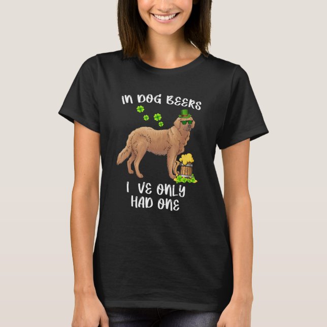 Dog Beers Golden Retriever Irish St Patrick S Day T-Shirt (Vorderseite)