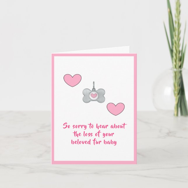 Dog-Beileid-Karte von dalDesignNZ Karte (Vorderseite)