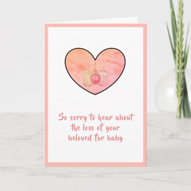 Dog-Beileid-Karte von dalDesignNZ Karte (Vorderseite)