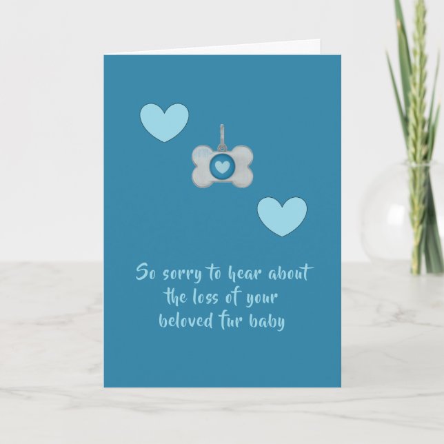 Dog-Beileid-Karte von dalDesignNZ Karte (Vorderseite)