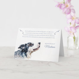 Dog Beileid Personalisiert Dog Name Spritual Karte