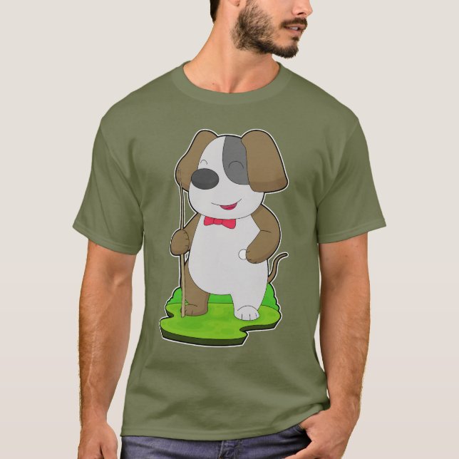 Dog Billiard Queue T-Shirt (Vorderseite)