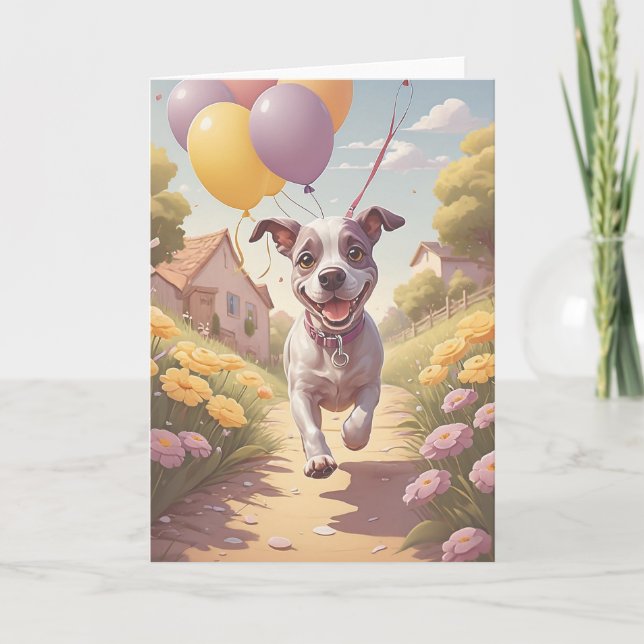 Dog Birthday Wishes Karte (Vorderseite)