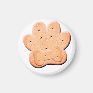 Dog Biscuit Pawprint und Knochenkunst Magnet