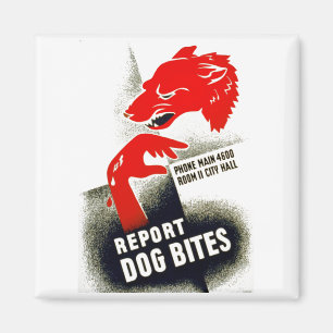 Dog Bites melden Magnet