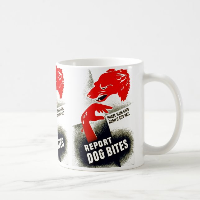 Dog Bites melden Tasse (Rechts)