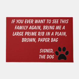 Dog Blackmail Door Mat Fußmatte